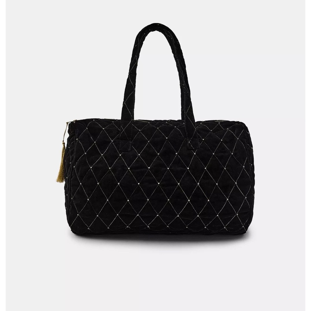 ZARA SHINY QUILTED VELVET BAG